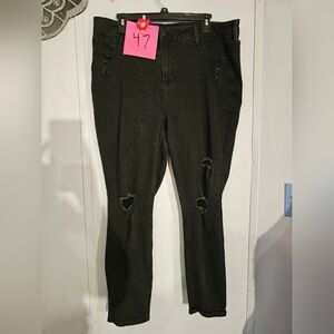Black Old Navy Rockstar Jeans Distressed Plus Size 18